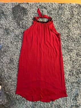Women’s Michel Antoni Collection Pink-Red Jewelled Halter Top Style Fancy Dress